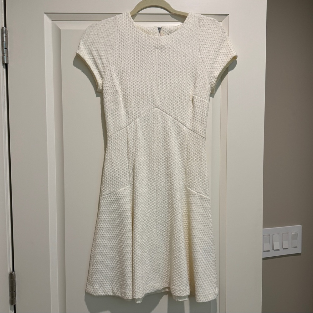 Banana Republic Cream Textured Mini Dress